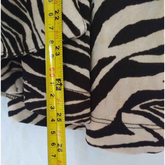 CHICO'S TRAVELERS, Brown acetate and spandex animal print blouse, for women. - Picture 8 of 8